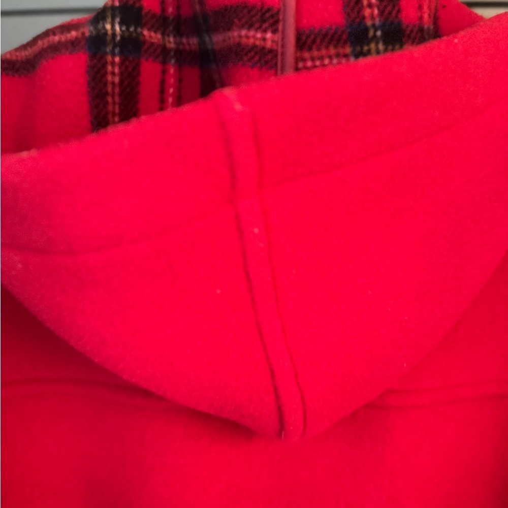 Rare Vintage Burberry Red Toggle Pea Coat in Perfect Condition/Size Large - Picture 4 of 7
